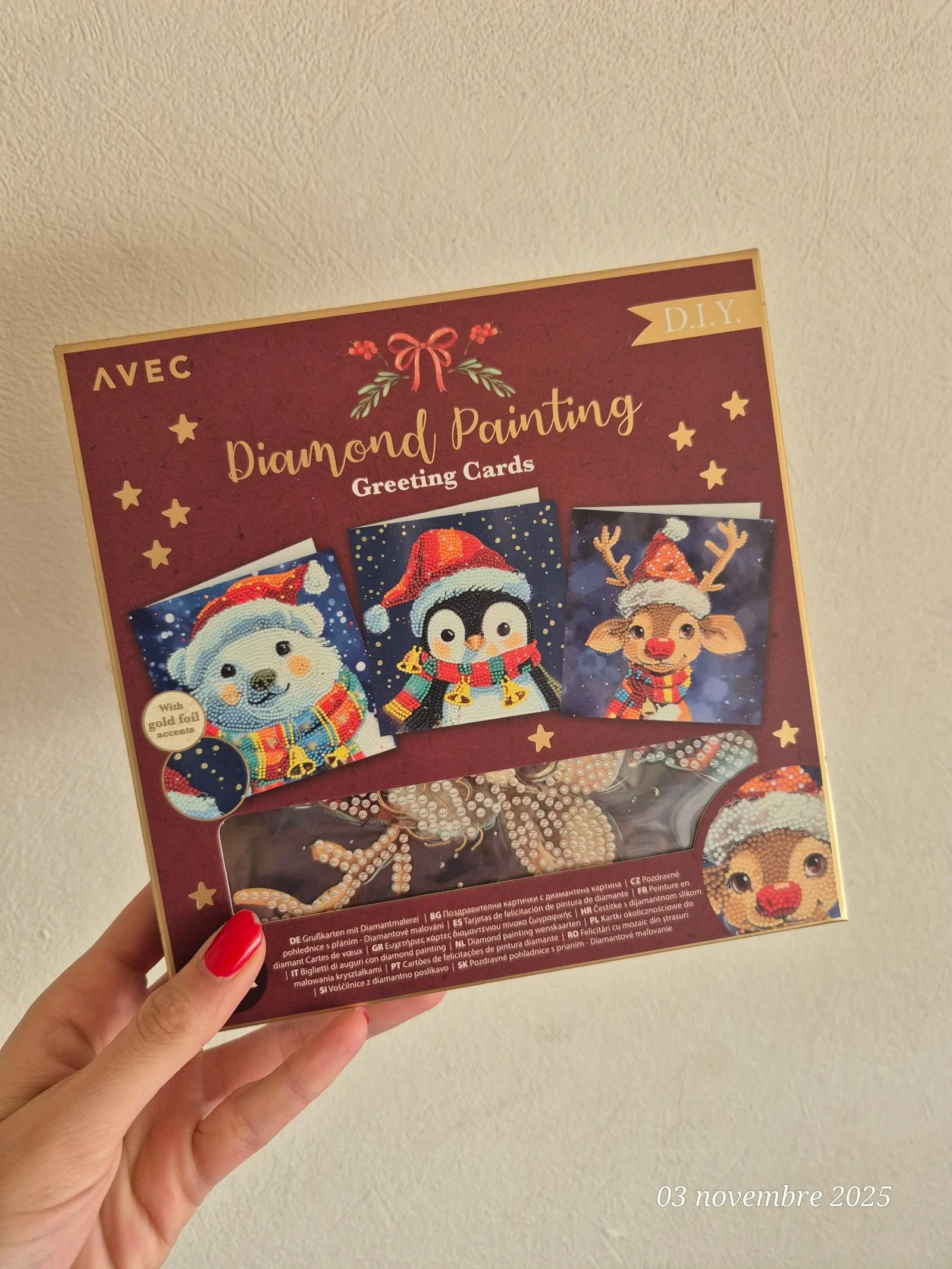 Carte de noel diamond painting